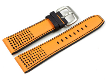 Bracelet Lotus cuir orange pour 15323/E 15322/E