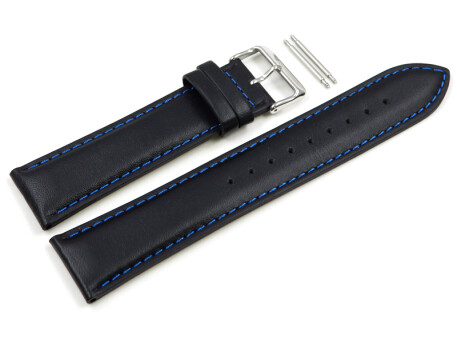 Bracelet montre Casio cuir bleu pour EFR-557BL-2AV EFR-557BL