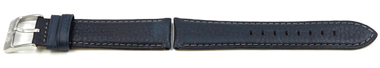 Bracelet De Montre Lotus En Cuir Noir Surpiqué Rouge - Référence 18559/1 (neuf Avec étiquettes)