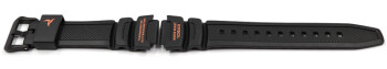 Bracelet montre Casio noir écritures orange sur résine noire pour SGW-450H-2B