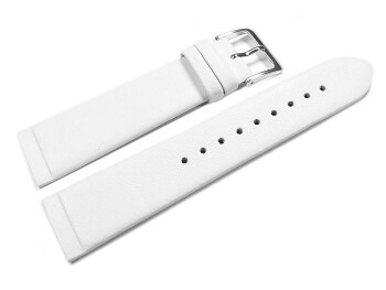 Bracelet cuir blanc - boucle dorée - compatible avec la montre SKW2139