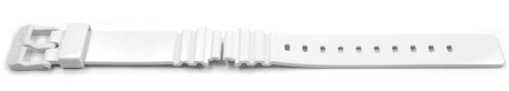 Bracelet de rechange Casio résine blanche brillante LRW-200H