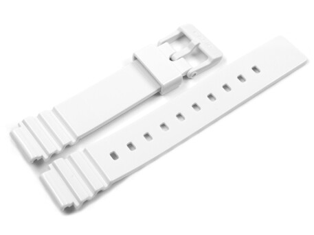 Bracelet de rechange Casio résine blanche brillante LRW-200H