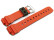 Bracelet Casio résine vert olive, orange à lintérieur DW-6900LU-3