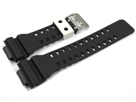 Bracelet de remplacement Casio noir passant blanc pour GA-100BW, GA-110BW