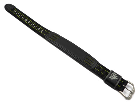 Bracelet de rechange Casio textil/cuir coutures vertes PRG-130GC-3