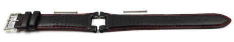 Bracelet montre cuir Casio EFS-S520CBL-1 EFS-S520CBL noir coutures rouges
