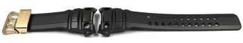 Casio Bracelet montre noir boucle dorée GWN-1000GB-1...