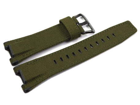 Bracelet montre Casio vert foncé en textile...