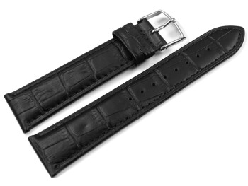 Lotus bracelet cuir noir Réf. 18219  adaptable à 15798, grain croco