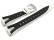 Bracelet montre Casio STR-500-1 résine noire, bordures claires