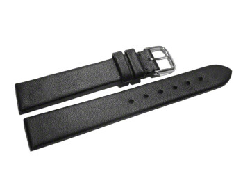 Bracelet cuir noir boucle acier compatible avec la montre...