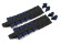 Bracelet montre Festina F16659/2 F16659/C noir avec bandes latérales en bleu foncé