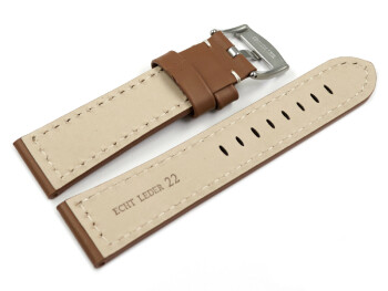 Bracelet de montre cuir à boucle ardillon large -...