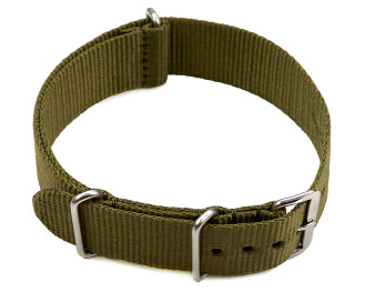 Bracelet de montre NATO - en nylon - résistant - vert olive