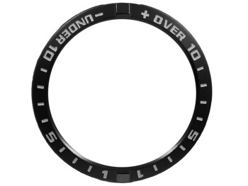 Lunette Casio anneau acier noir pour GWN-Q1000MC-1A2 GWN-Q1000NV-2A
