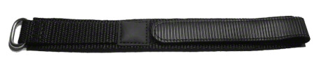 Bracelet de montre fermeture scratch nylon - noir