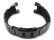 Bracelet montre pour MTG-B2000BD-1A4 MTG-B2000BD-1A4ER  résine noire/acier inoxydable noir