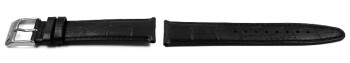 Bracelet en cuir noir F20280 également adaptable à f16537 F8810 gaufrage crocodile