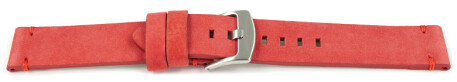 Bracelet montre cuir Veluro rouge sans coussinet 18mm 20mm 22mm 24mm