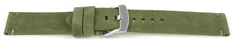 Bracelet montre cuir Veluro gris foncé sans coussinet 18mm 20mm 22mm 24mm