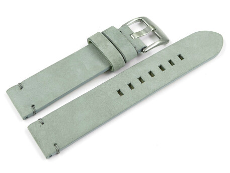 Bracelet montre cuir Veluro gris sans coussinet 18mm 20mm 22mm 24mm
