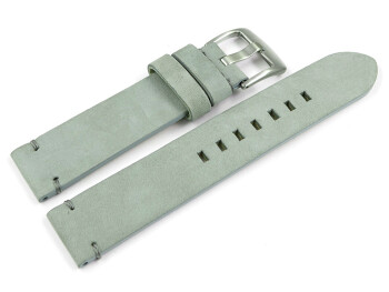 Bracelet montre cuir Veluro gris sans coussinet 18mm 20mm...