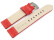 Bracelet montre cuir Veluro rouge sans coussinet 18mm