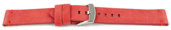 Bracelet montre cuir Veluro rouge sans coussinet 20mm