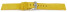 Bracelet montre cuir Veluro jaune sans coussinet 18mm