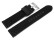 Bracelet montre cuir Veluro noir sans coussinet 20mm