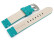 Bracelet montre cuir Veluro turquoise sans coussinet 24mm