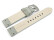 Bracelet montre cuir Veluro gris sans coussinet 18mm