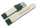 Bracelet montre cuir Veluro vert foncé sans coussinet 24mm
