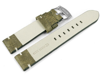 Bracelet montre cuir Vintage vert brun sans rembourrage...