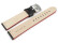 Bracelet montre cuir noir coutures rouges modèle Sportiv 18mm 20mm 22mm 24mm