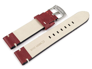Bracelet montre cuir Vintage plust sans rembourrage 22mm