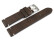Bracelet montre cuir Vintage brun foncé sans rembourrage 24mm
