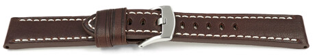 Bracelet montre cuir marron Miami sans rembourrage 20mm 22mm 24mm 26mm