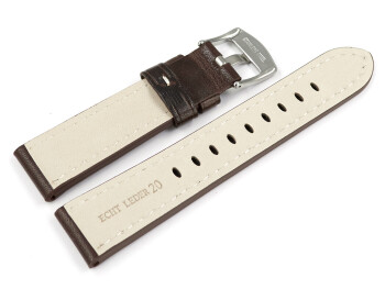 Bracelet montre cuir brun foncé Miami sans...
