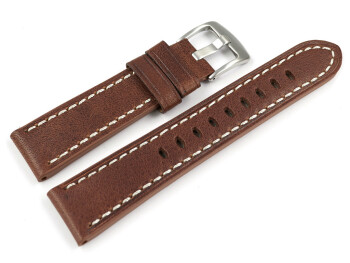 Bracelet montre cuir marron clair Miami sans rembourrage 22mm