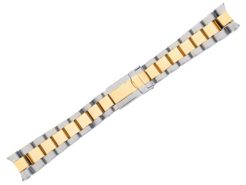 Bracelet de montre-massif-entrecorne 20 mm - bicolore