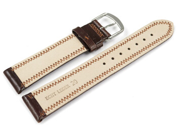 Bracelet montre cuir brun foncé...