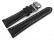 Bracelet montre - rembourrage épais - veau lisse -noir- 22/18mm