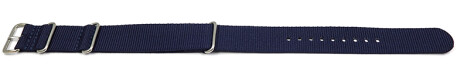 Bracelet NATO en nylon résistant bleu 18mm 20mm 22mm 24mm