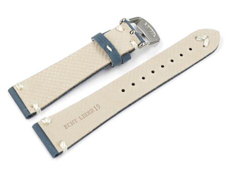 bleue avec Blanche Couture 18mm uhrband Bracelets De Montre 