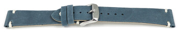 Bracelet montre bleu foncé en cuir modèle Fresh 18mm 19mm...