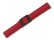 Bracelet-montre pour les montres Swatch - cuir - 17 mm - rouge