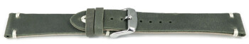 Bracelet montre gris foncé en cuir modèle Fresh 18mm 19mm...