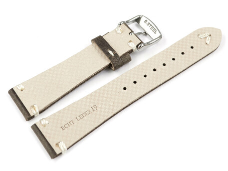 Bracelet Montre Cuir Marron Watchband Berlin - Largeurs 18/19/20/22 Mm, Longueur Standard, Unisexe